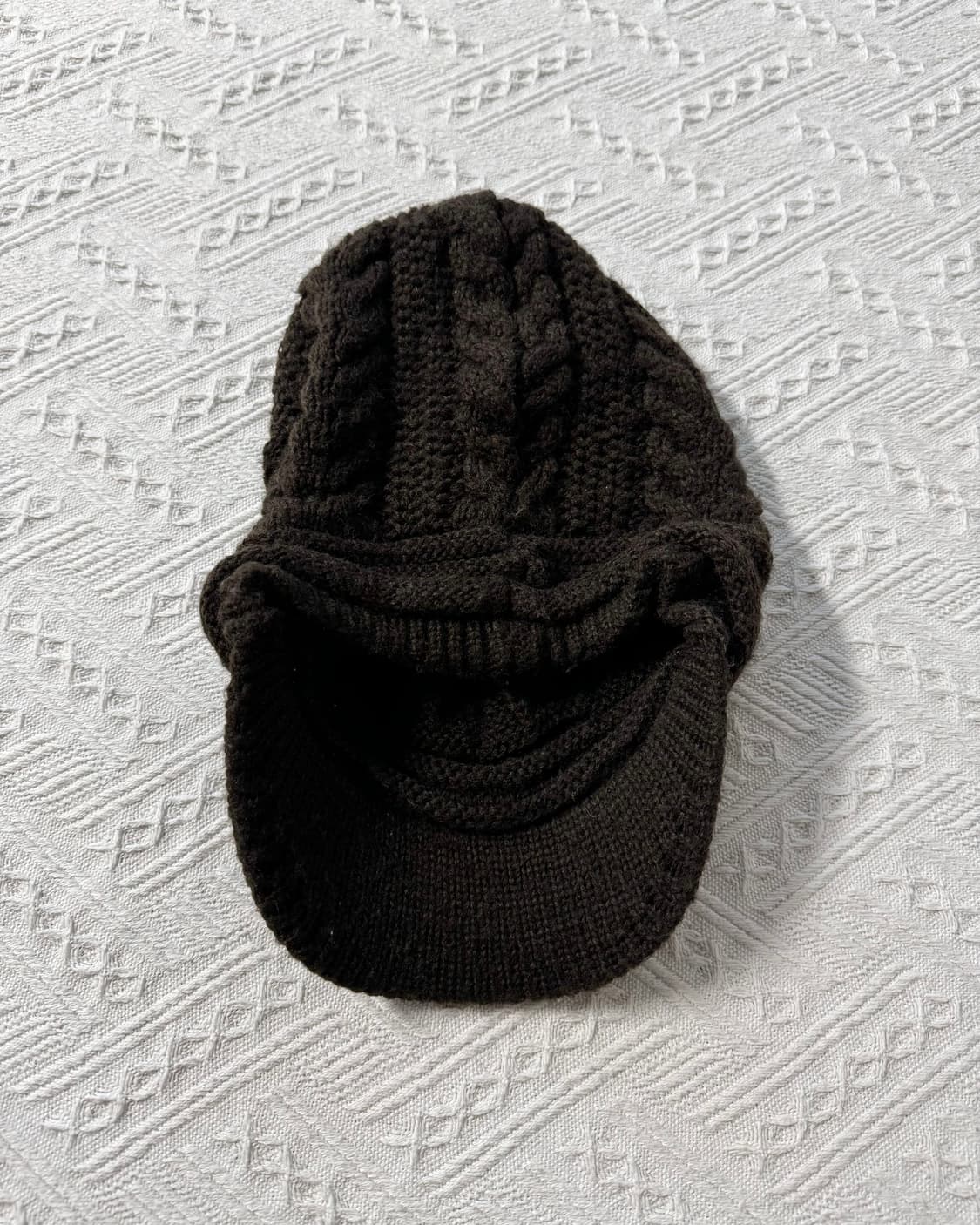 케이블 니트 패턴 셔링 캡 상품이미지6