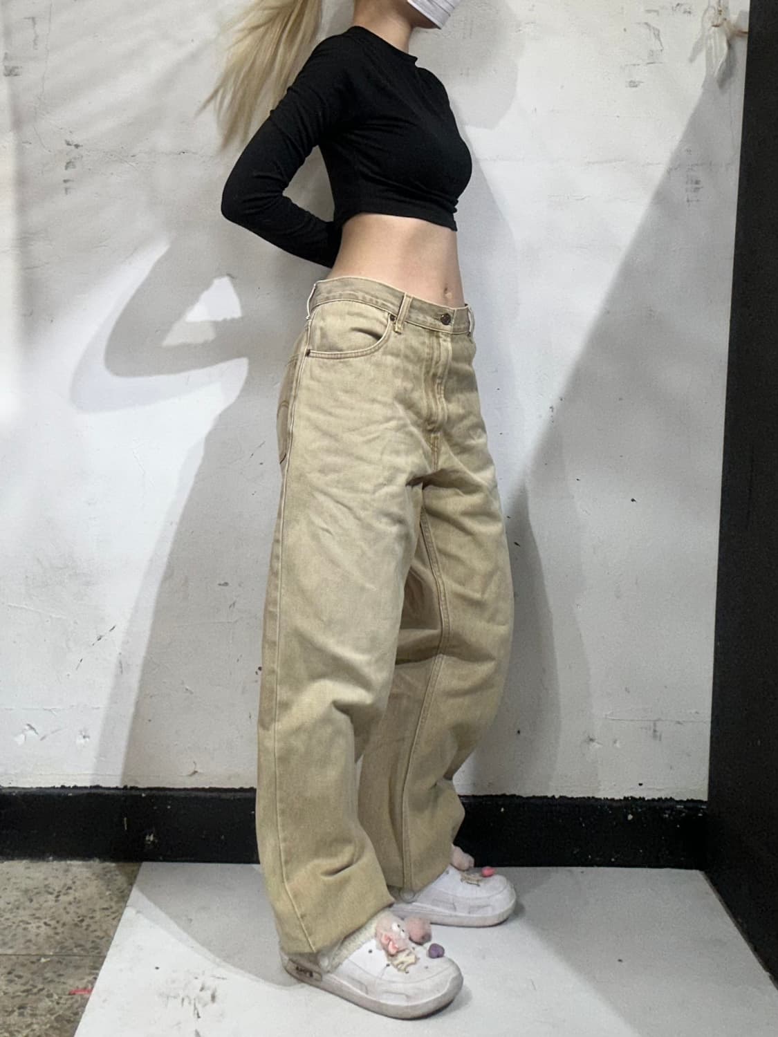 리바이스 505 와이드 베이지 데님 팬츠 청바지 36 상품이미지1