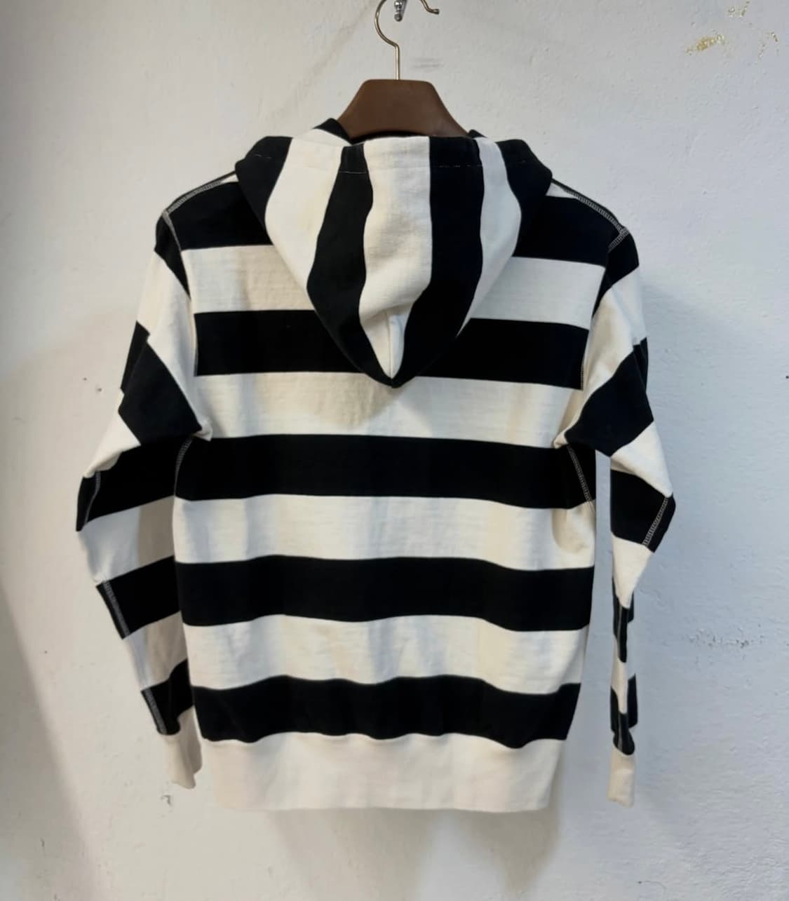 베이프 엘보 패치 스트라이프 후드집업 상품이미지8