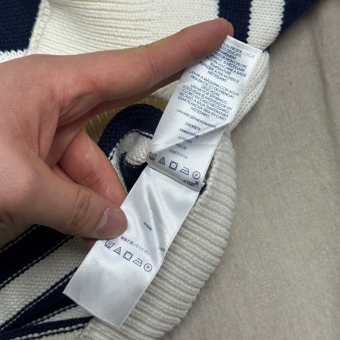 챕스 랄프로렌 자수 스트라이프 니트 M 상품이미지8