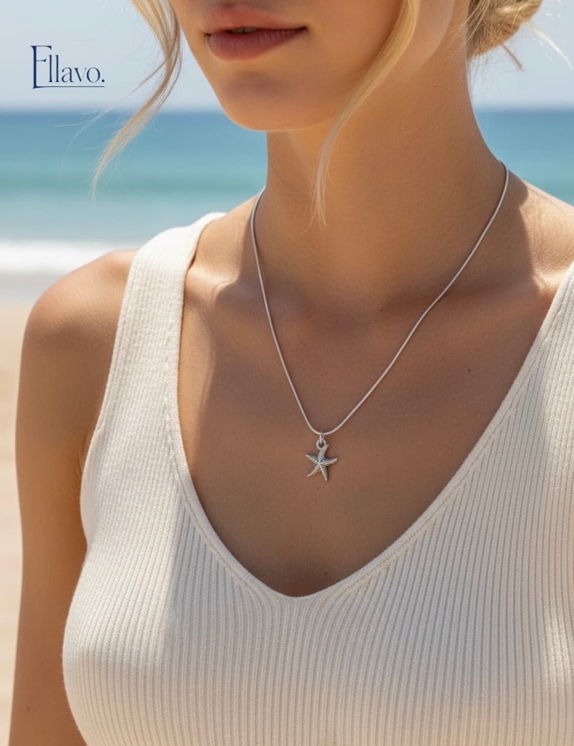 Ellavo Starfish Silver Chain 상품이미지1