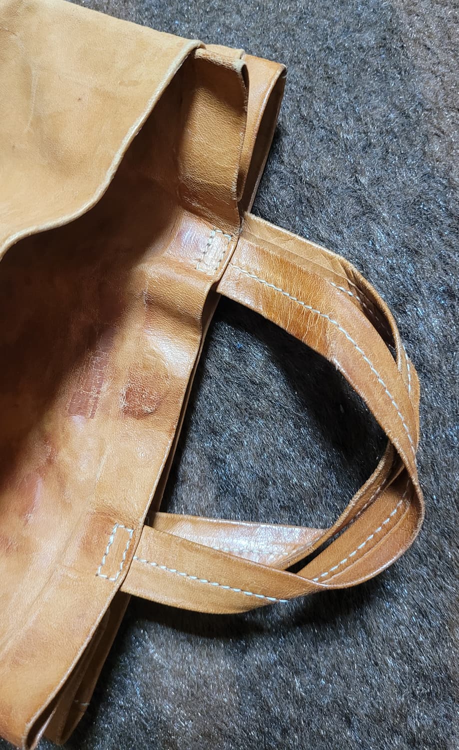 낙타가죽 손가방(26*22*9) 상품이미지4