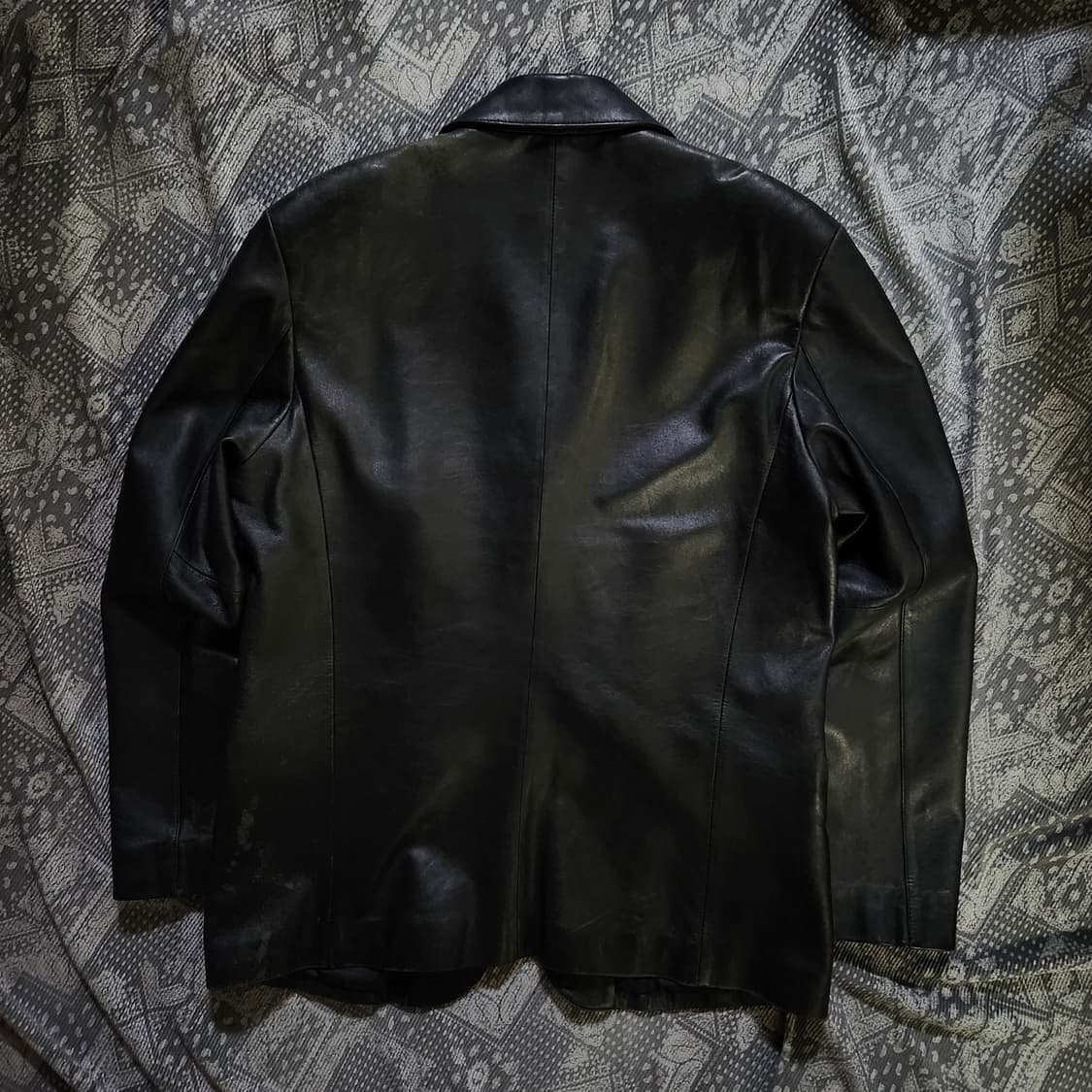 빈티지 레더 블레이저 대디핏 쎄미오버핏 상품이미지6
