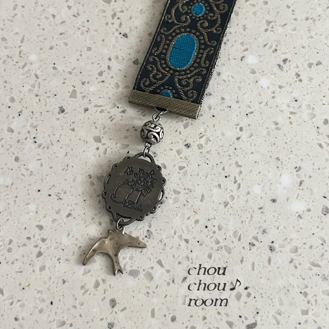 리본 펜던트 책갈피 ⊰mushroom&bird⊱ bookmark 상품이미지4