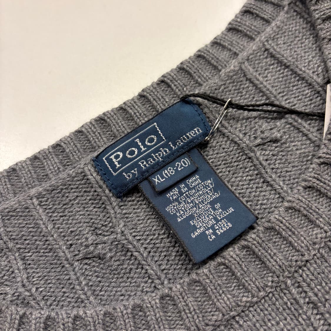 [XL] 폴로 랄프로렌 케이블 니트 그레이 C108 상품이미지4