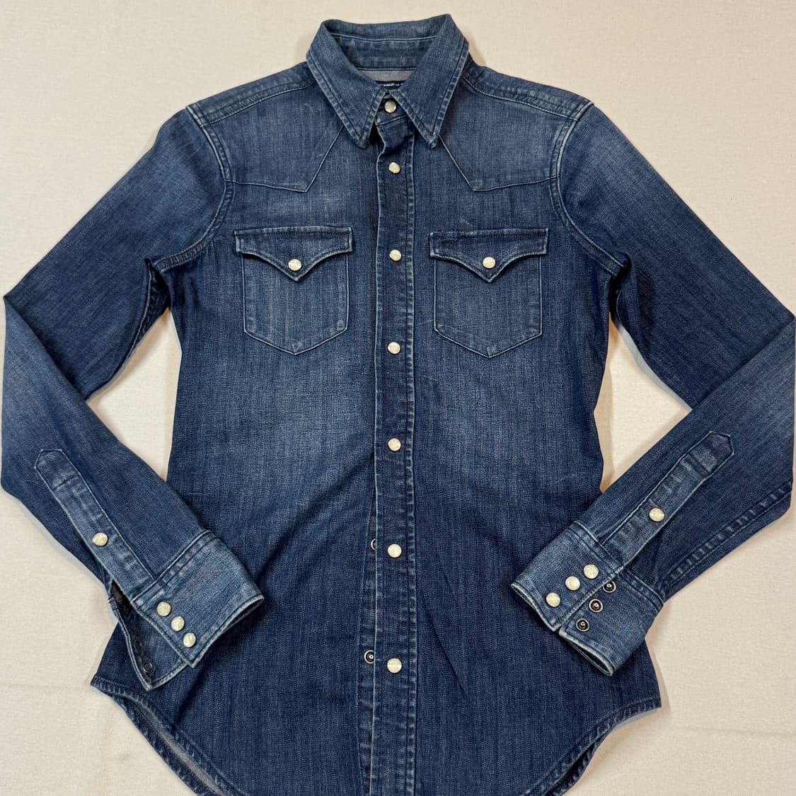 S) 폴로 랄프로렘 청 데님 웨스턴 셔츠 상품이미지2