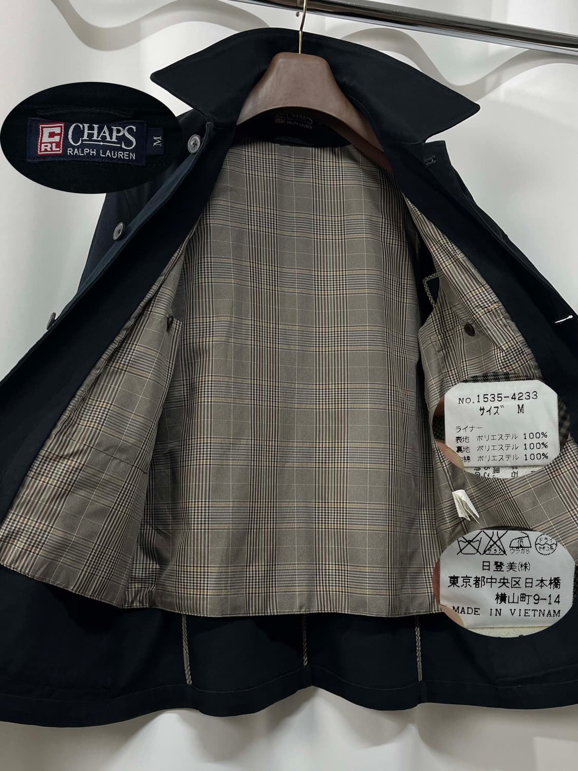80's 챕스 랄프로렌 블랙 코튼트윌 헌팅 카코트 초어자켓 상품이미지3