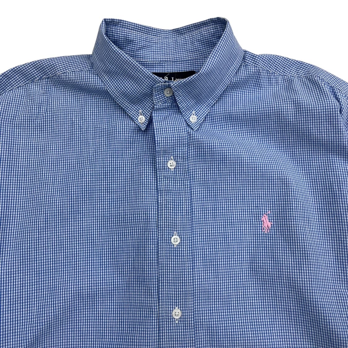 폴로 랄프로렌 딸기우유맛 포니 소라 잔체크 셔츠 XL 상품이미지4