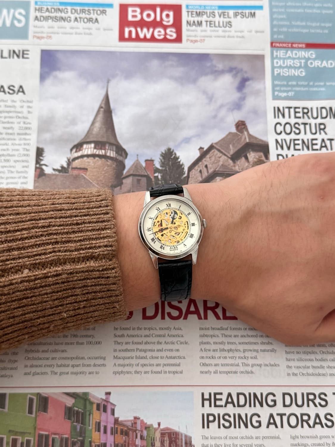 Seiko 세이코 ALBA 쿼츠 스켈레톤 1987 상품이미지7