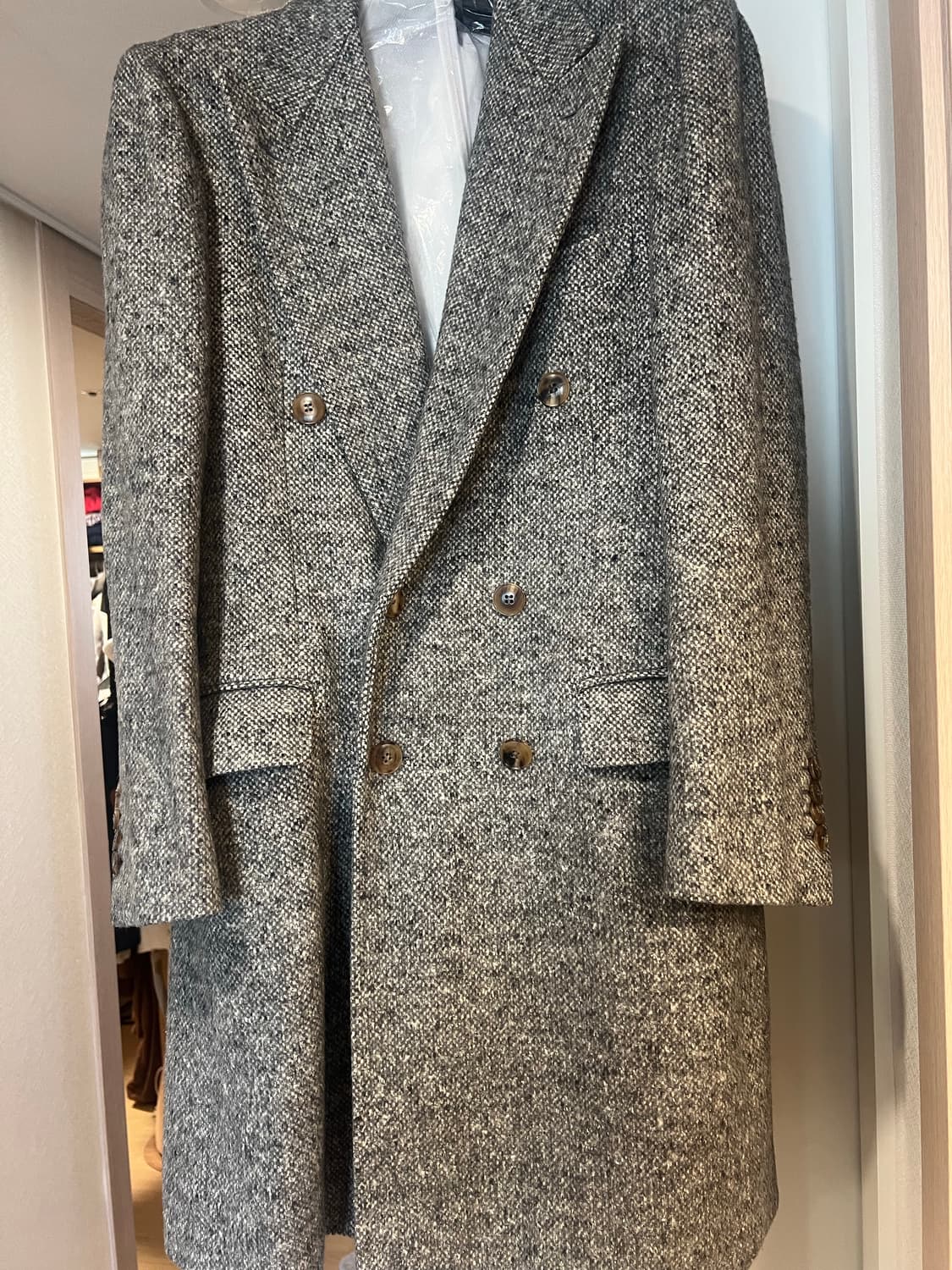 에스타도 Sartoria Vanni 헤링본 더블 코트 상품이미지1