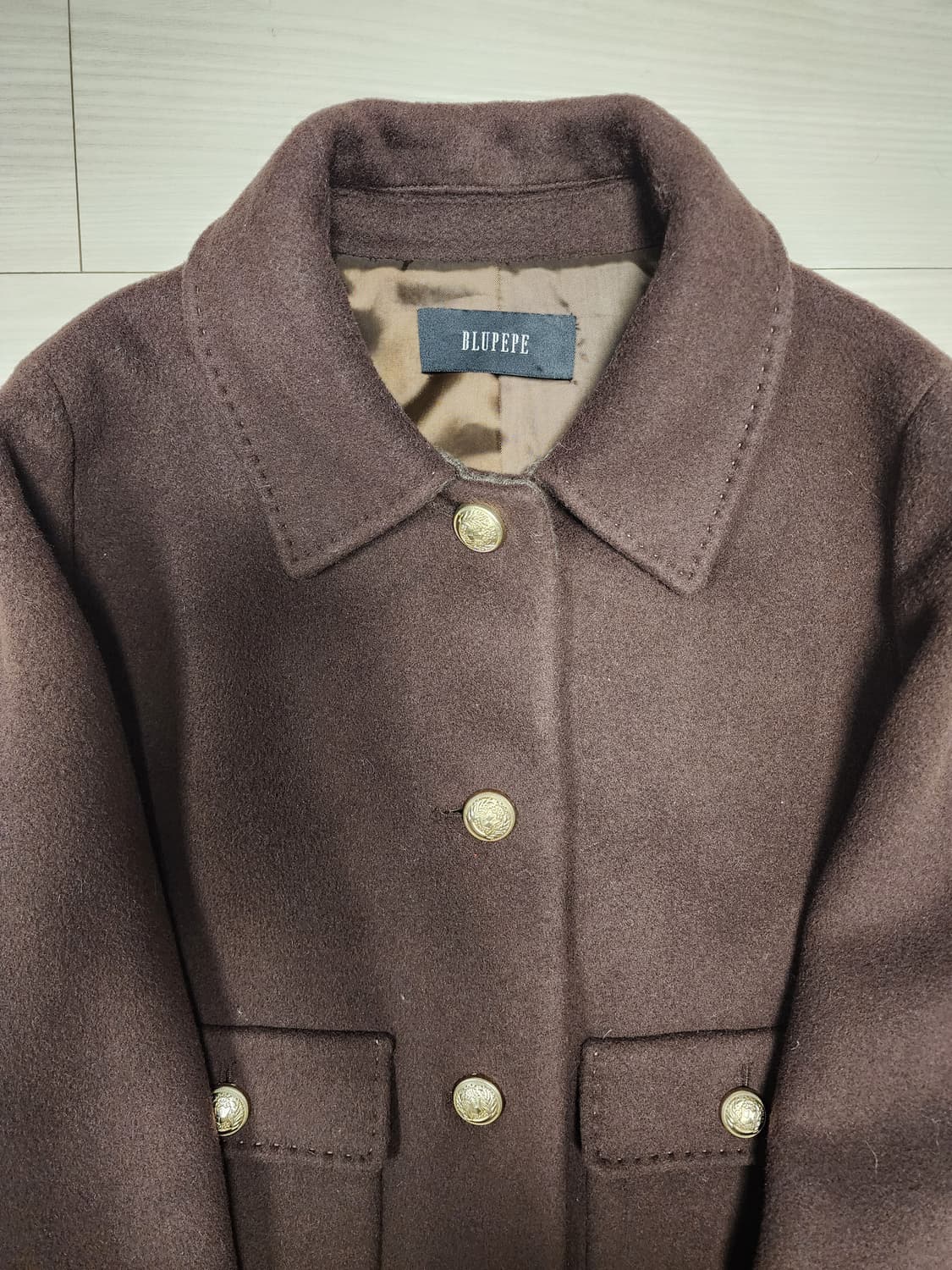 블루페페  브라운 크롭 자켓 상품이미지6