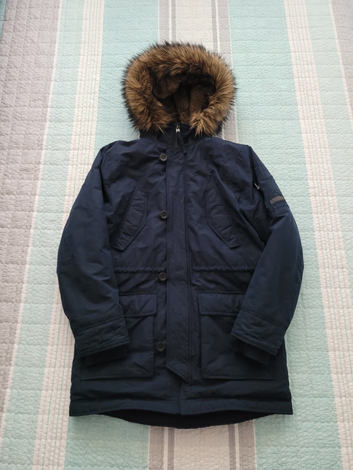  아베크롬비 홀리스터 울프죠 인조모피 후드야상파카. M 105사이즈 상품이미지10