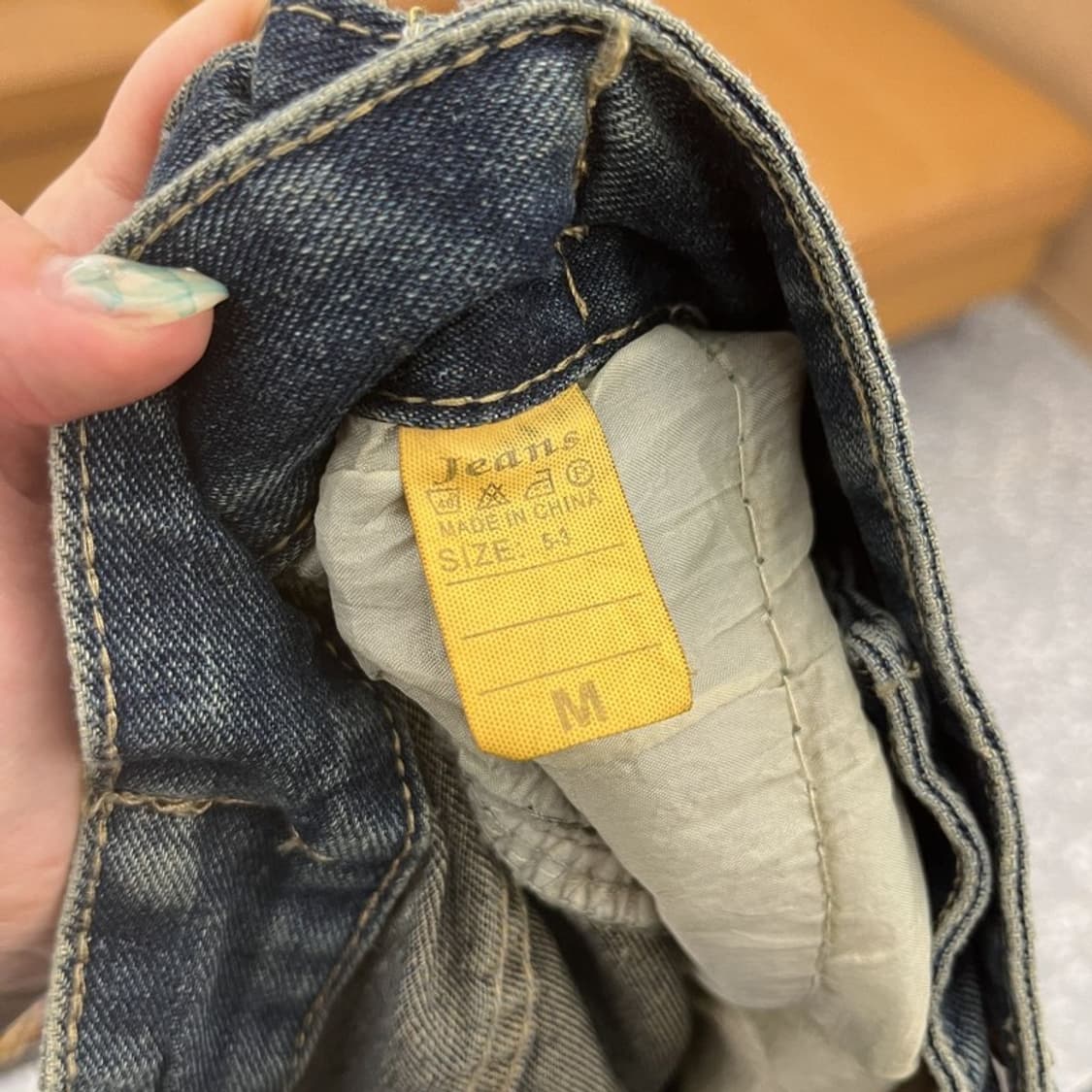 빈티지 Y2K 올드스쿨 카고 데님 청바지 26인치 C05739 상품이미지3