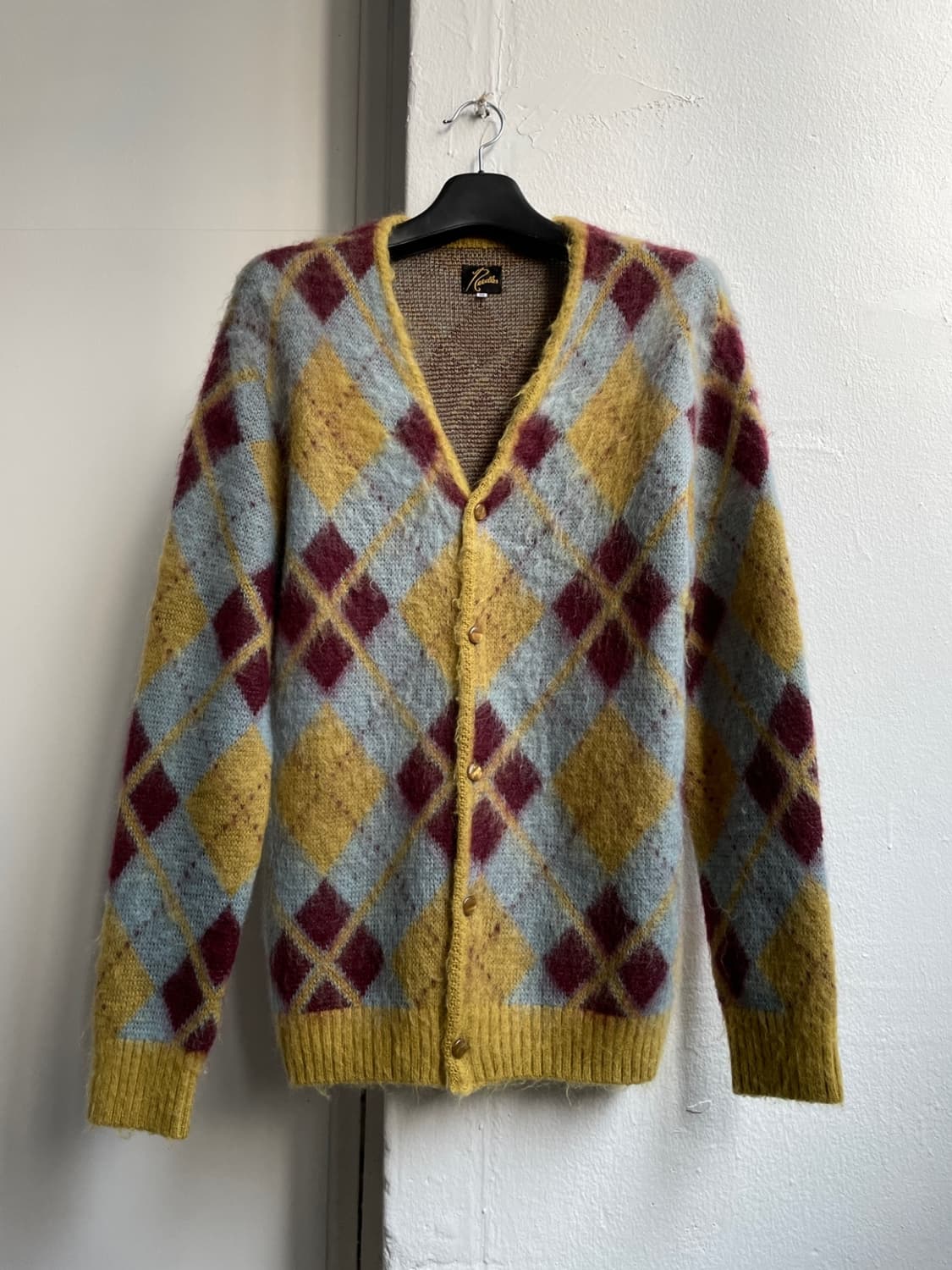 니들스 아가일 모헤어 가디건  상품이미지2