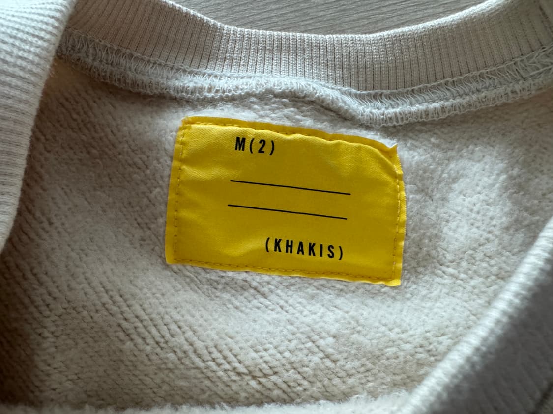 카키스 스탁 크루넥 스웻셔츠 에크루 상품이미지3