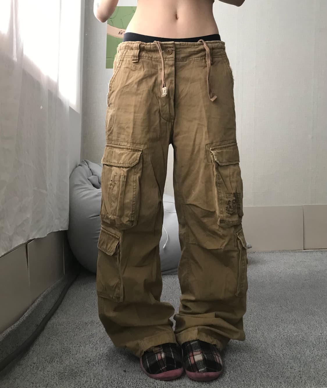 아베크롬비 베이지 멀티포켓 카고팬츠 상품이미지3