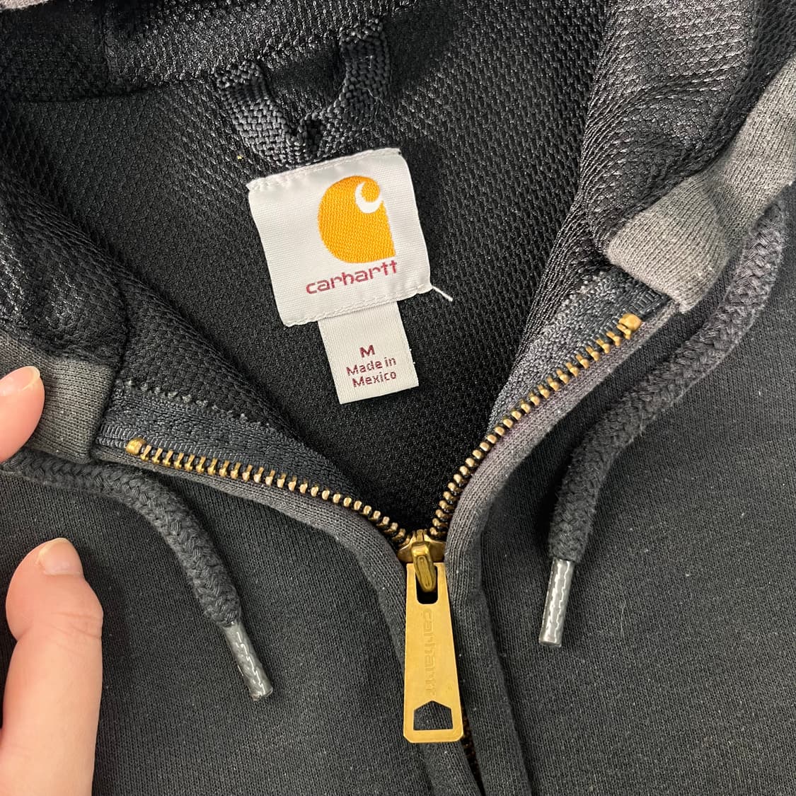 105 칼하트 써멀 챠콜후드집업  상품이미지2