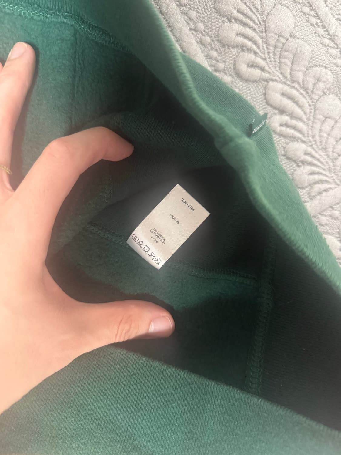 슈프림 S로고 후드티 블랙,그린 상품이미지3