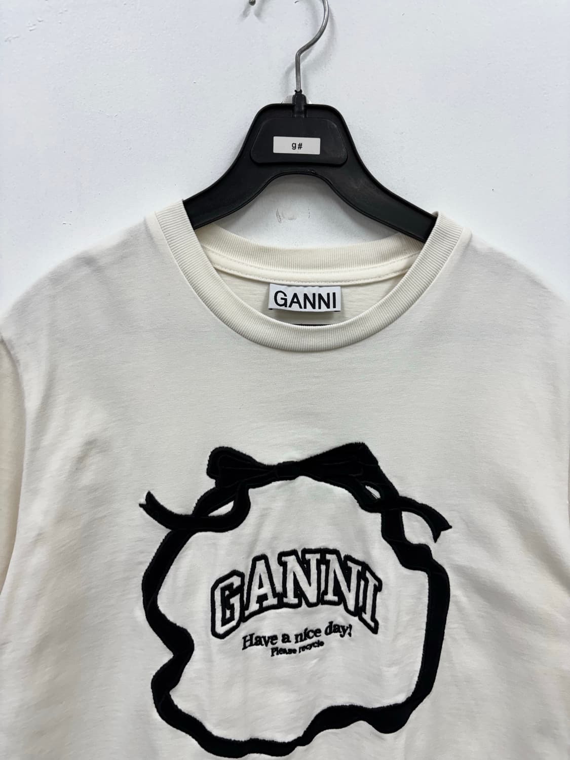 GANNI 릴랙스드 보우 반팔티 상품이미지2