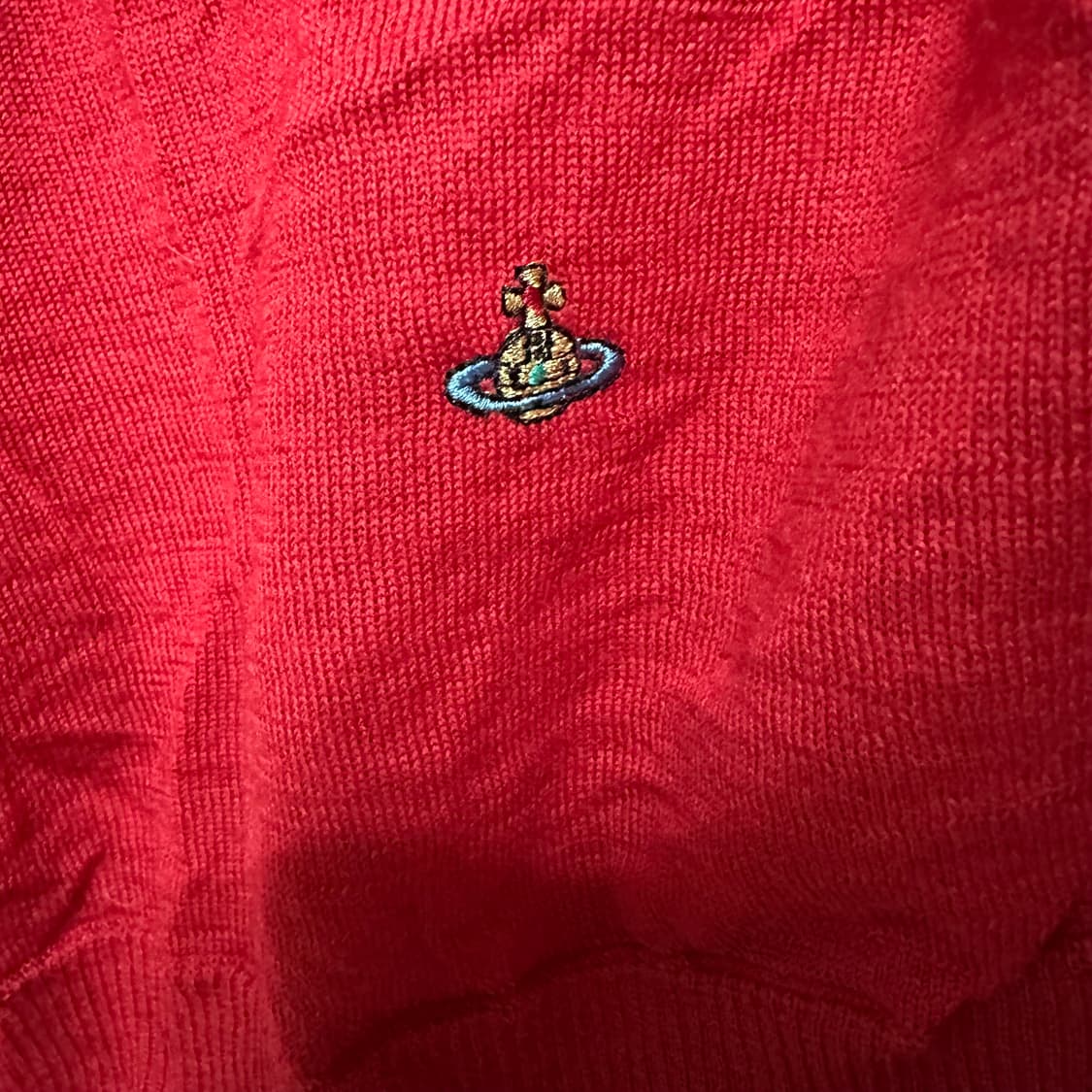 비비안웨스트우드 드레이핑 니트 원피스 레드  상품이미지4