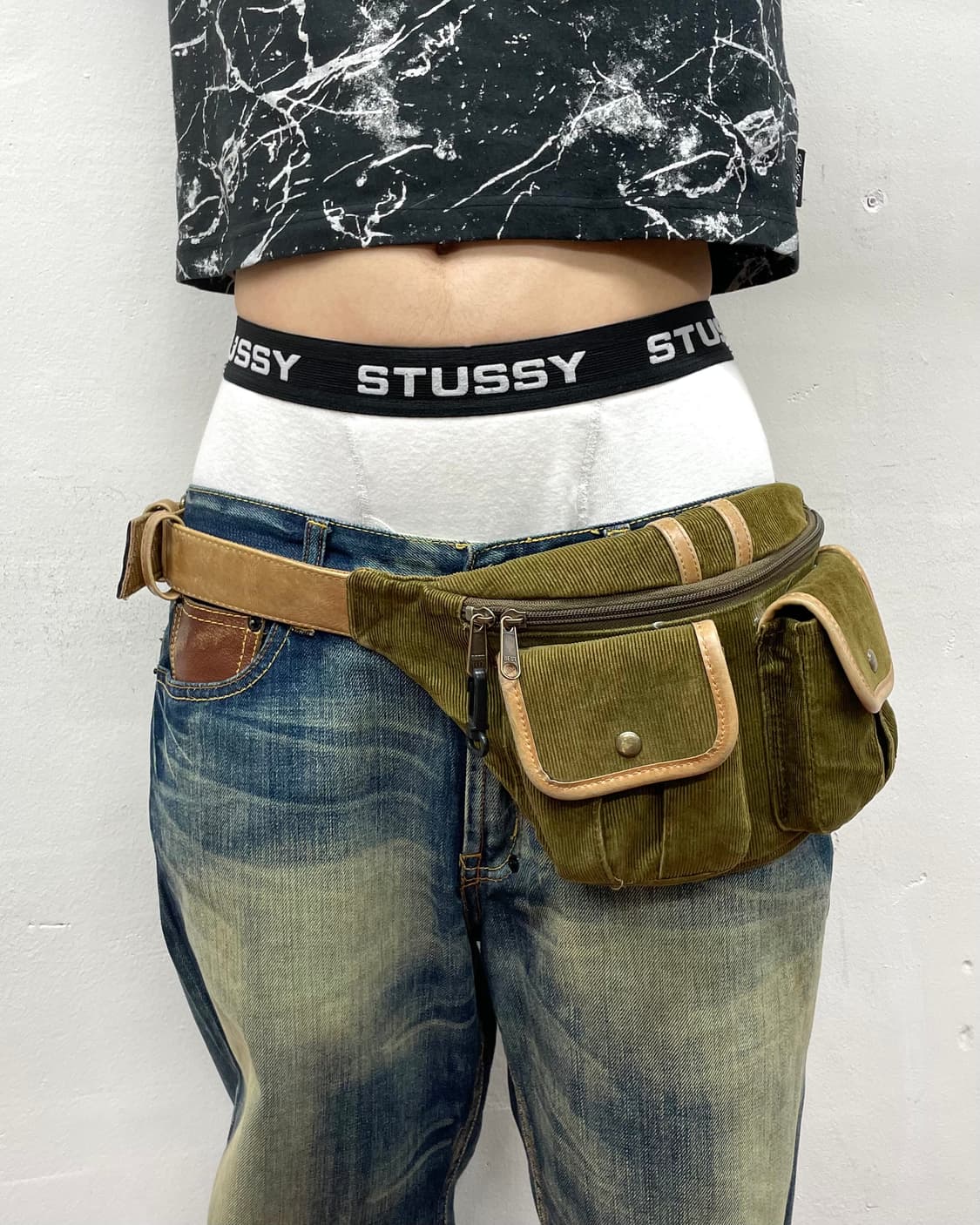 Khaki two-pocket back belt  상품이미지1
