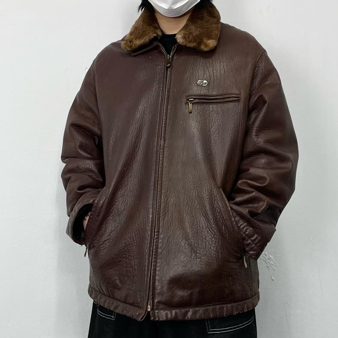 2XL 라코스테 리얼레더 무스탕 양가죽 자켓 상품이미지2