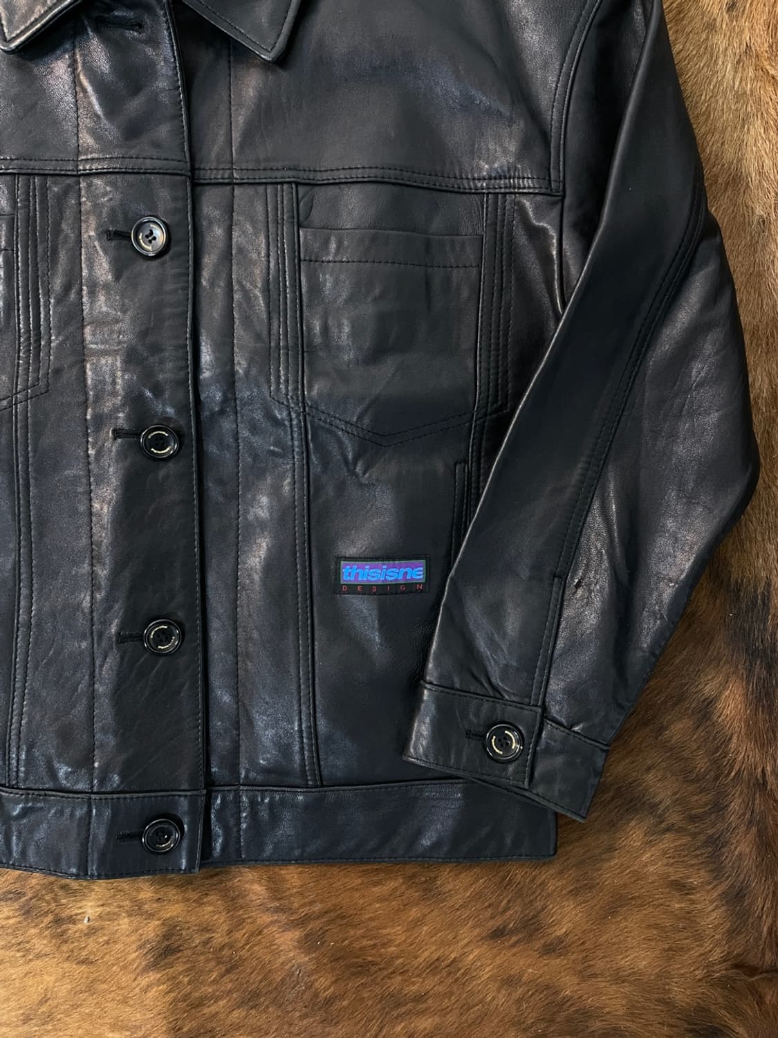 디스이즈네버댓 3세대 트러커 레더 자켓 상품이미지5