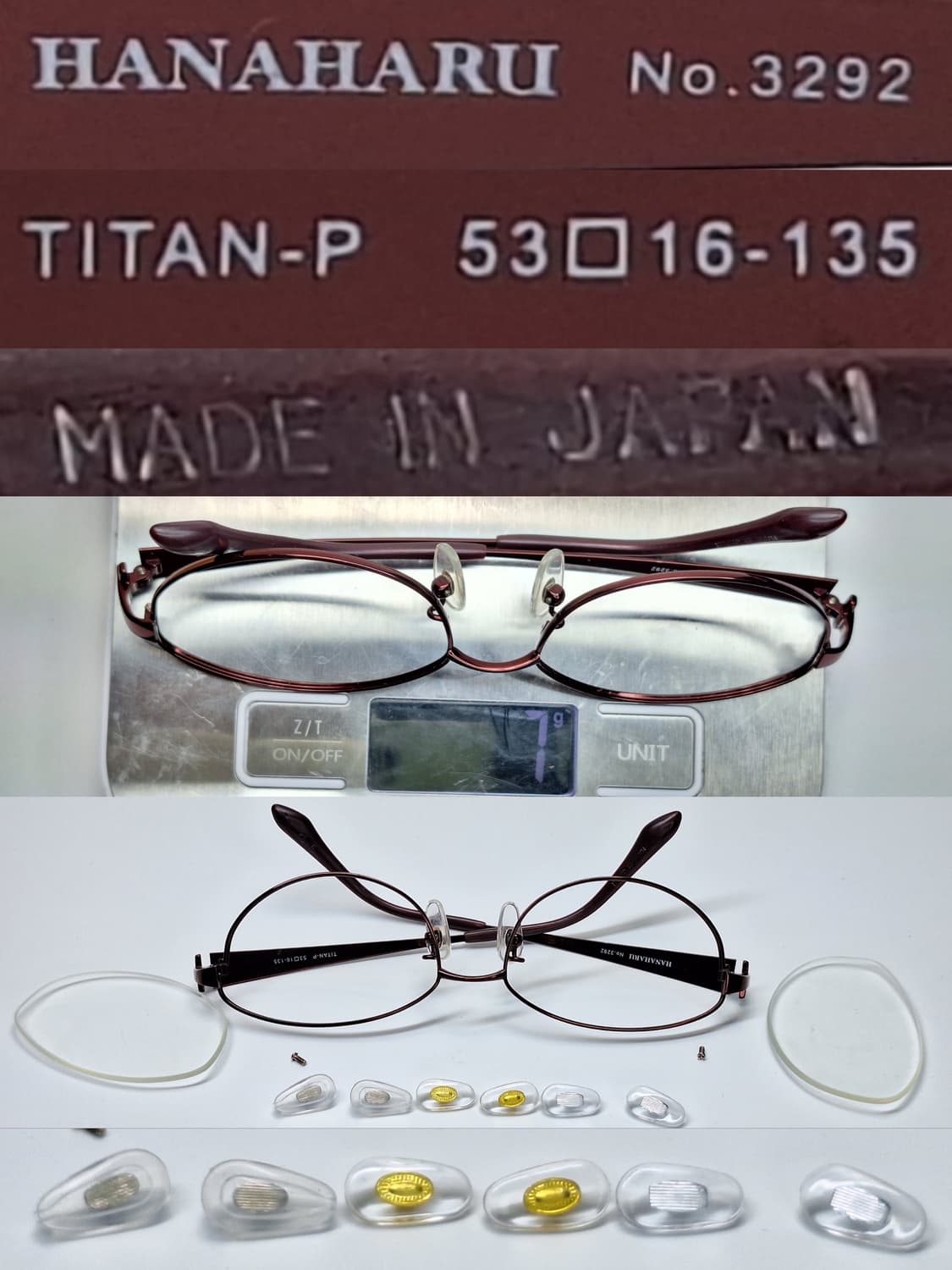 일본 사바에 하우스 HANAHARU No.3292 꽃무늬 티타늄 안경테 상품이미지6
