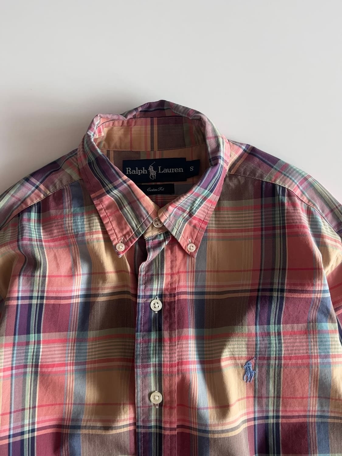 폴로 랄프로렌 커스텀핏 체크 셔츠 S 상품이미지4