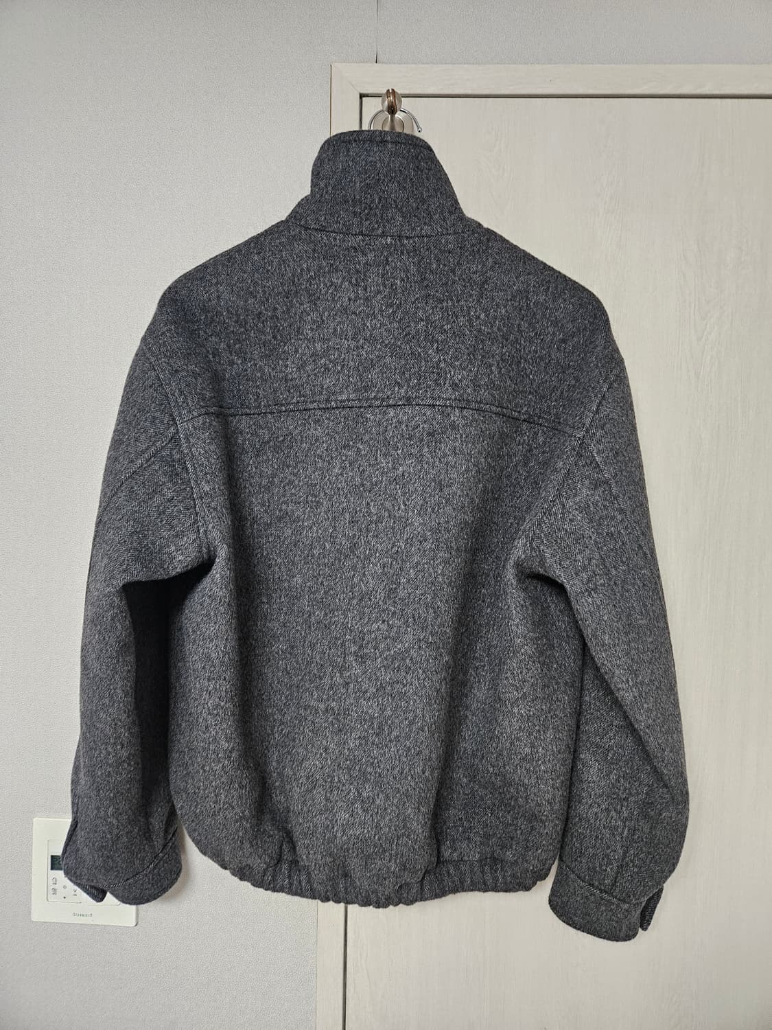 스테디에브리웨어 하이넥 울 블루종 자켓 2 다크 그레이 상품이미지4