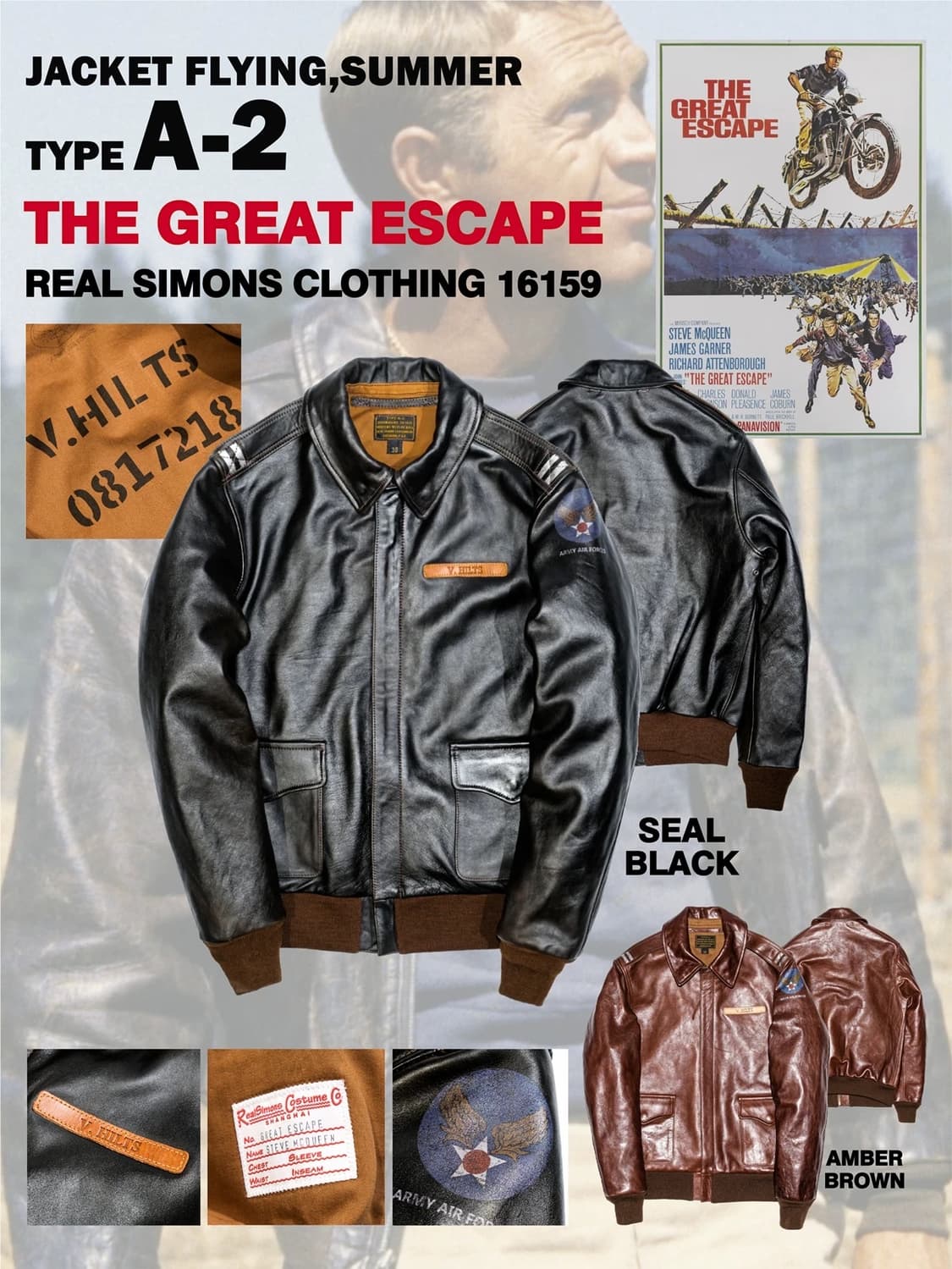 리얼시몬스 a2 말가죽 토이즈 맥코이 복각자켓 38사이즈 새제품 상품이미지1