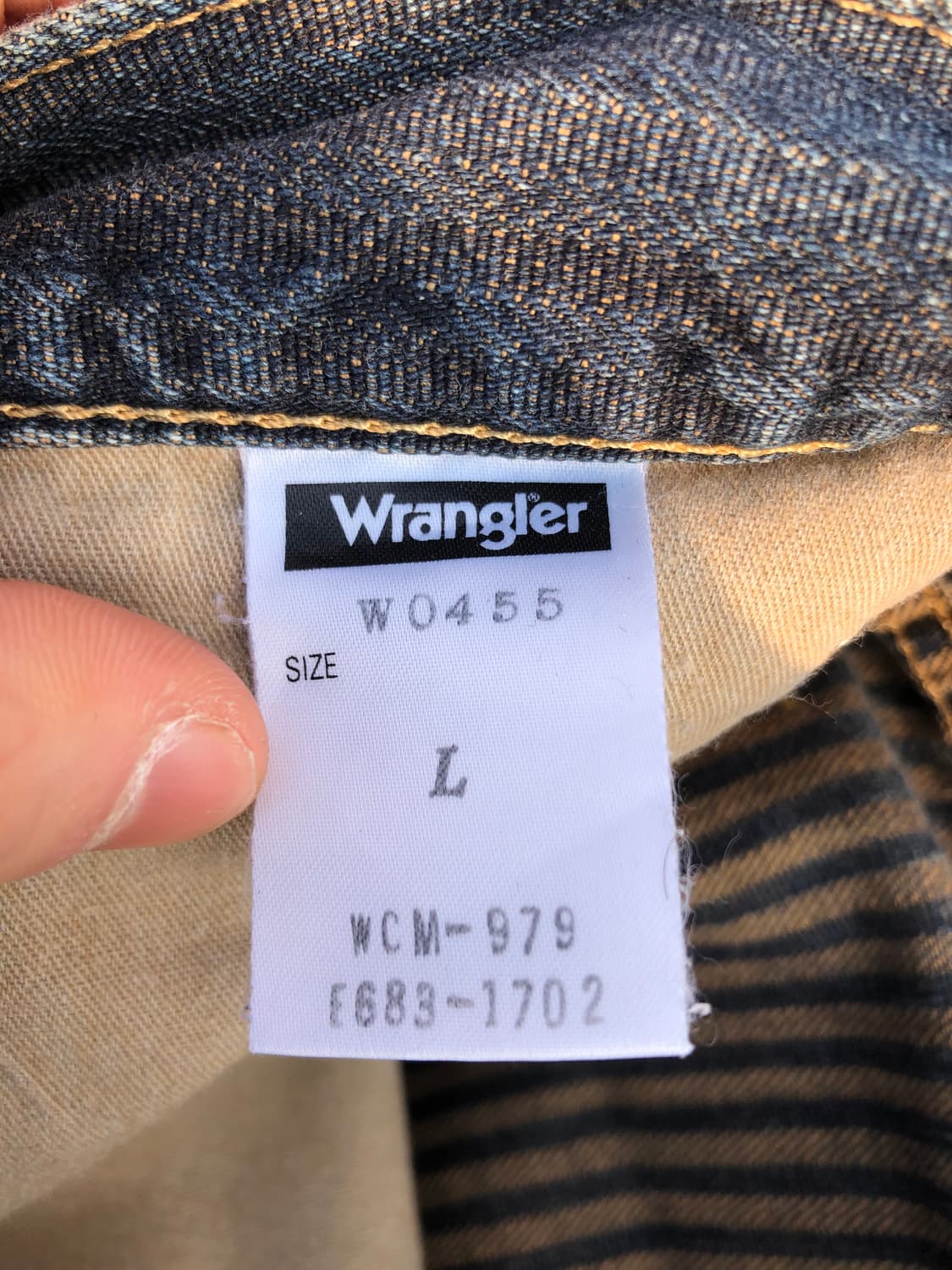 랭글러(Wrangler)  스트라이프  데님팬츠 (L) 상품이미지5