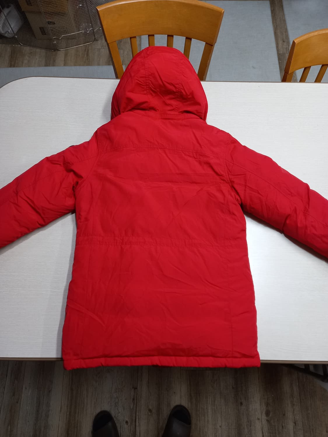 M90 리바이스 여성용 덕다운 하프패딩 레드 M-978 상품이미지2