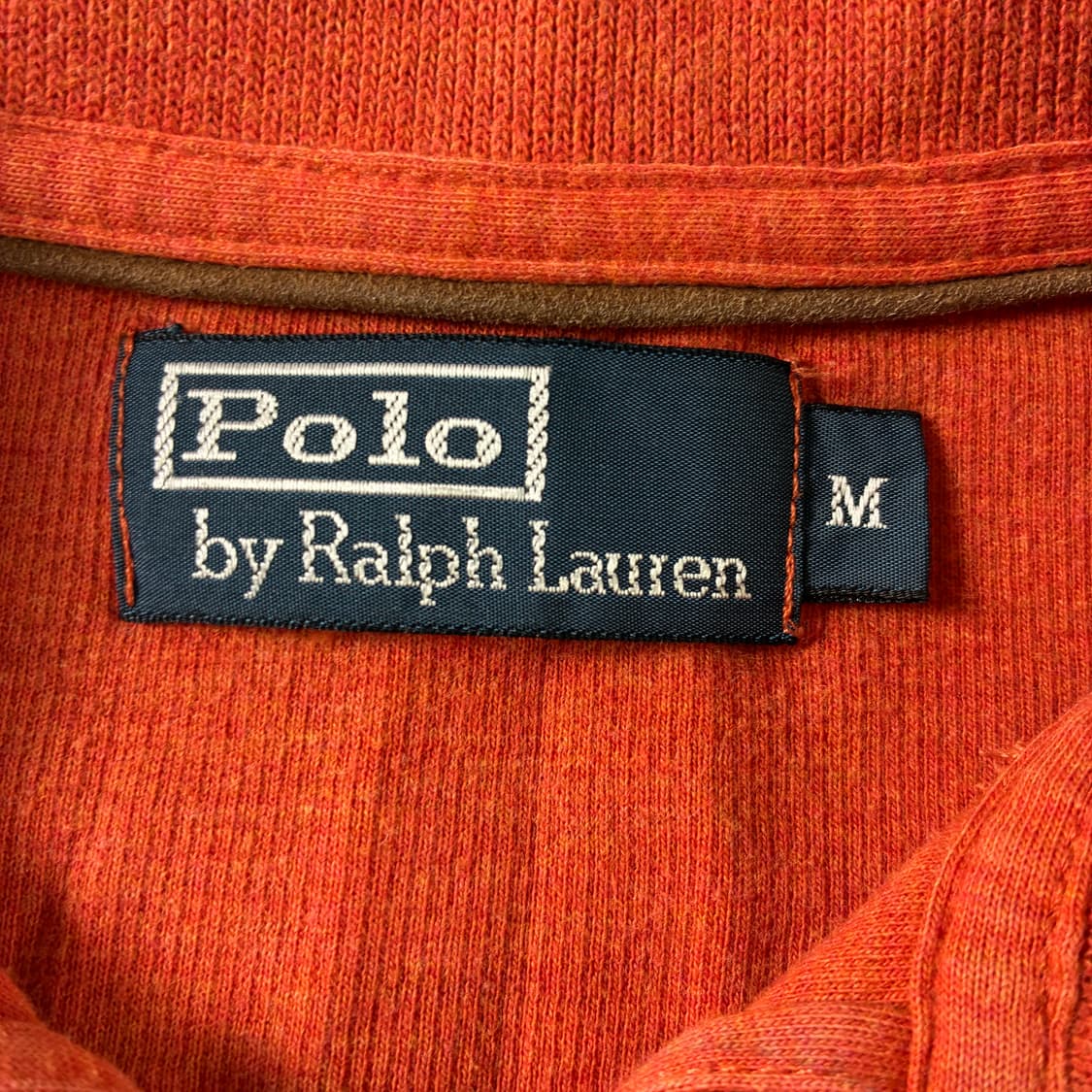 Polo  폴로 랄프로렌 자수 코튼 오렌지 반집업 니트  상품이미지4