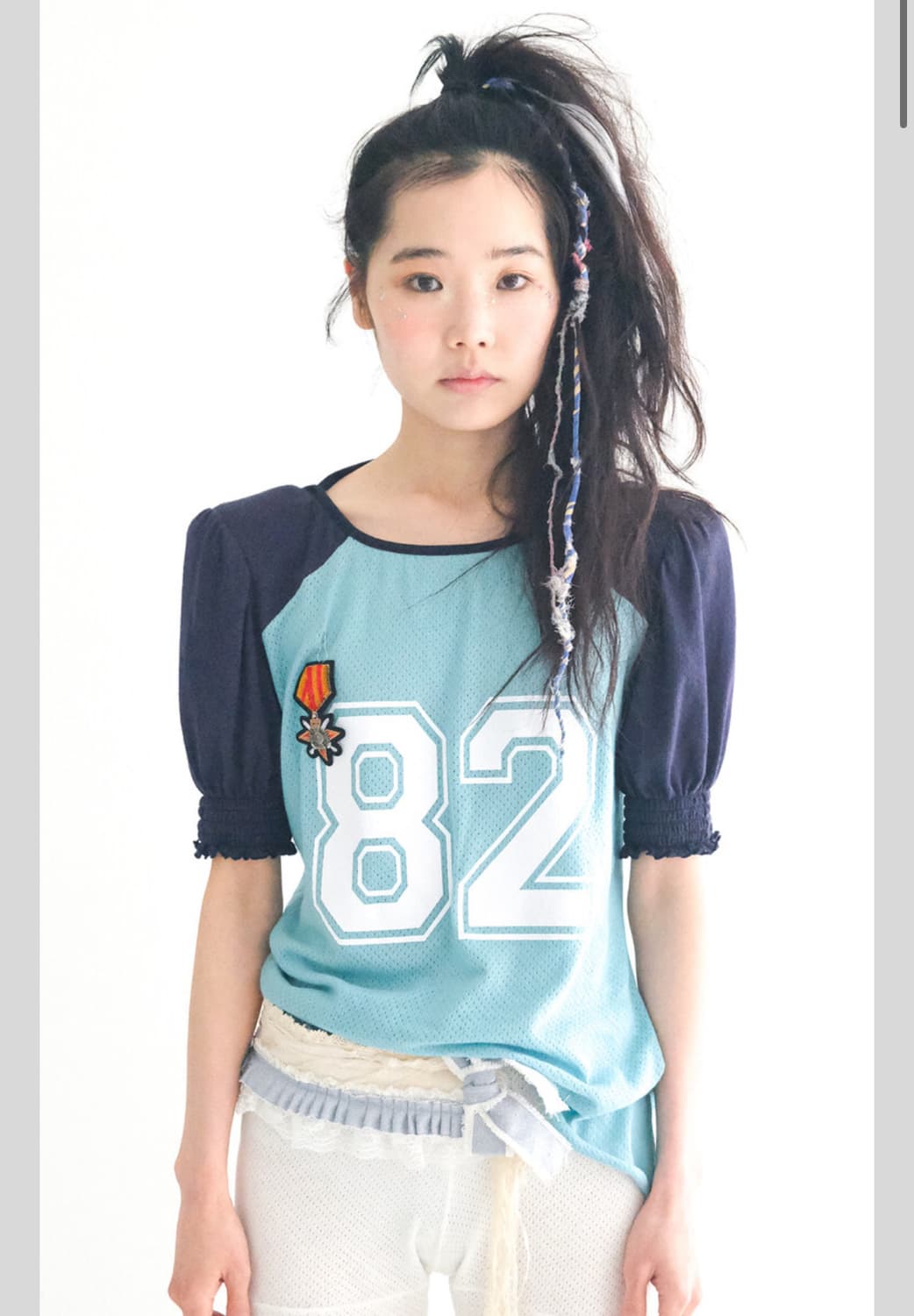 구해요)샵페어리 pad shoulder raglan half top 상품이미지1