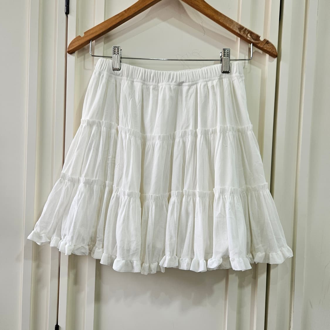화이트 캉캉 미니 스커트 상품이미지4