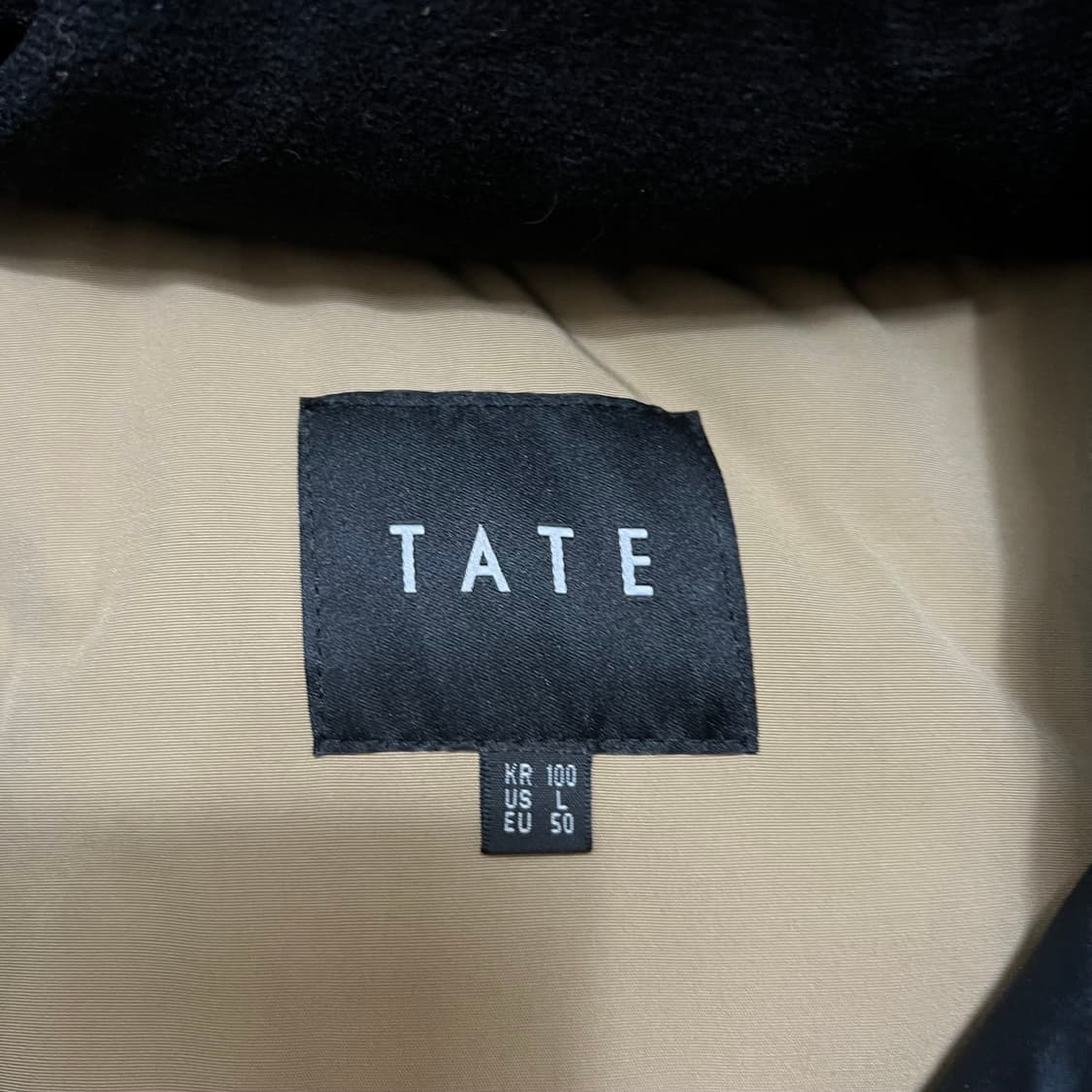 테이트 덕다운 패치 라쿤퍼 후드 야상패딩 점퍼 [베이지] L/100 상품이미지5