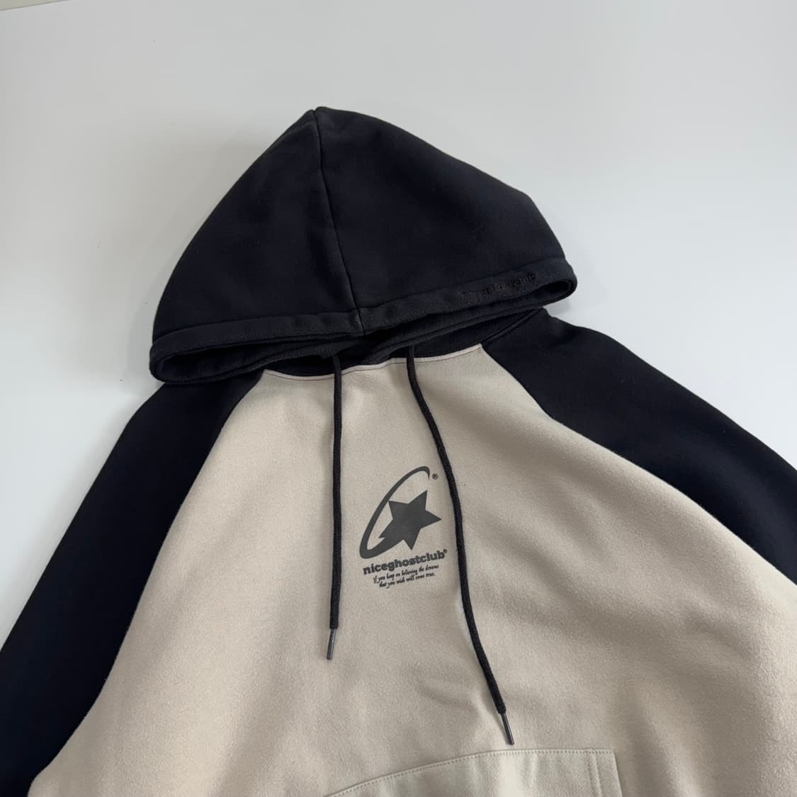 Niceghostclub 나이스고스트클럽 배색 후드티 상품이미지4