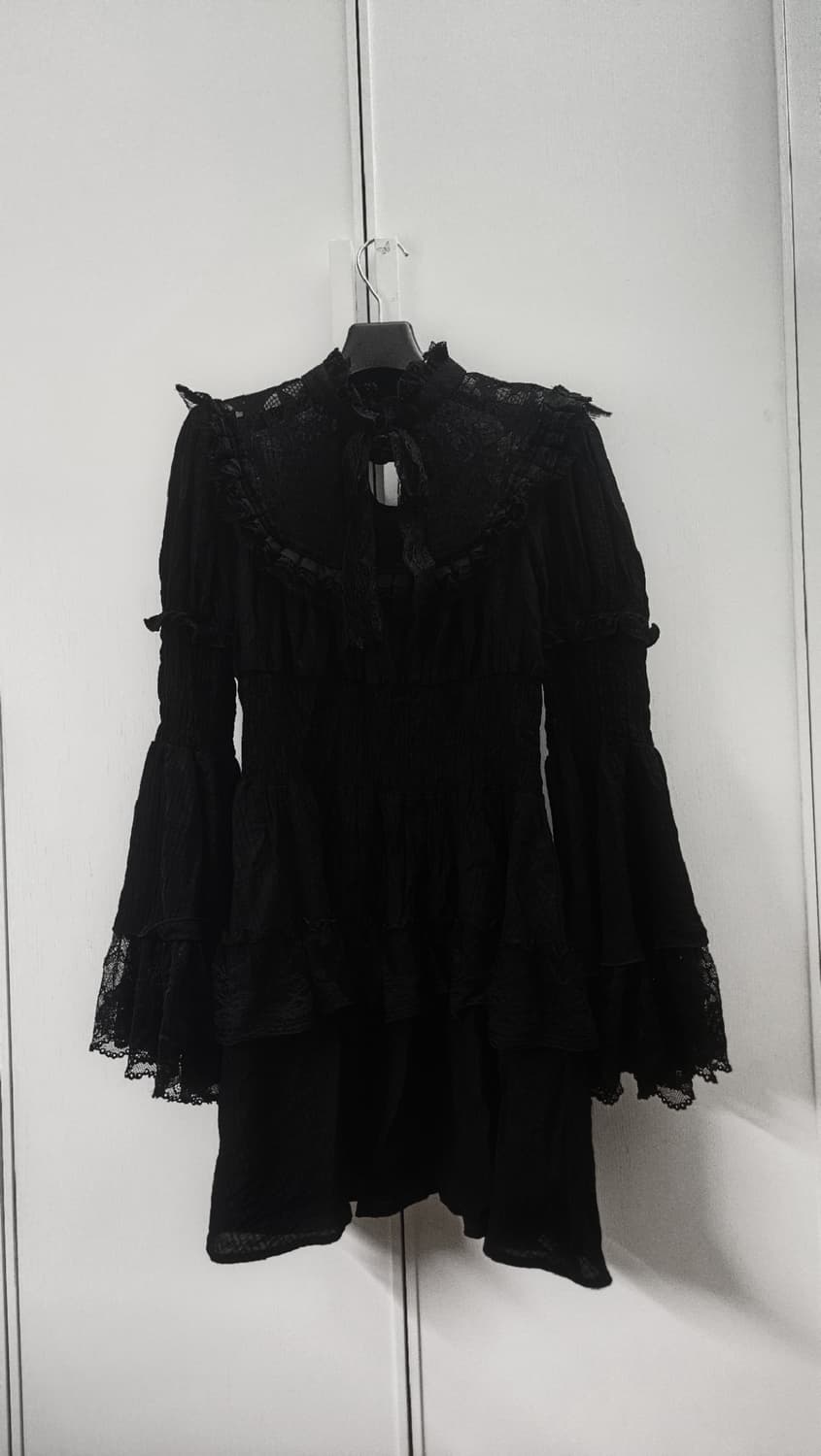 다크 인 러브 고스로리타 블라우스 원피스 고딕 공겜여주 지뢰계  빈티지 상품이미지1