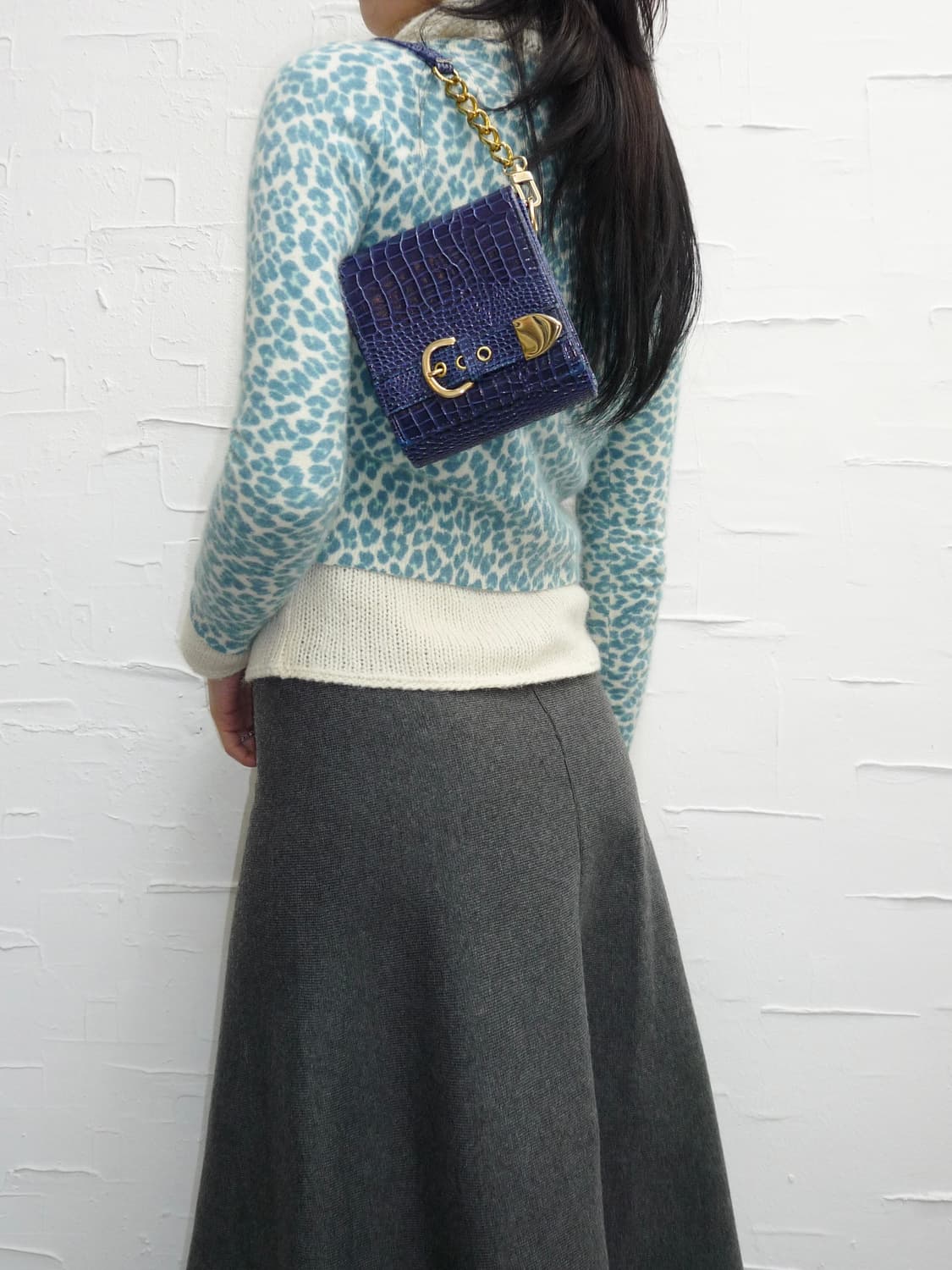 Sky leopard cropped cardigan 상품이미지3