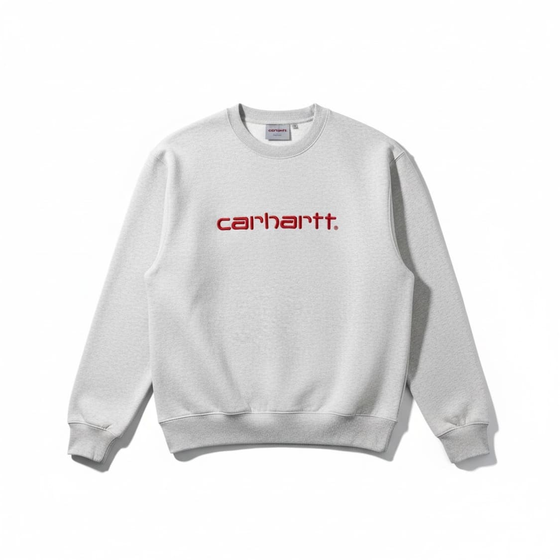 칼하트 자수 로고 맨투맨 그레이 M 상품이미지2