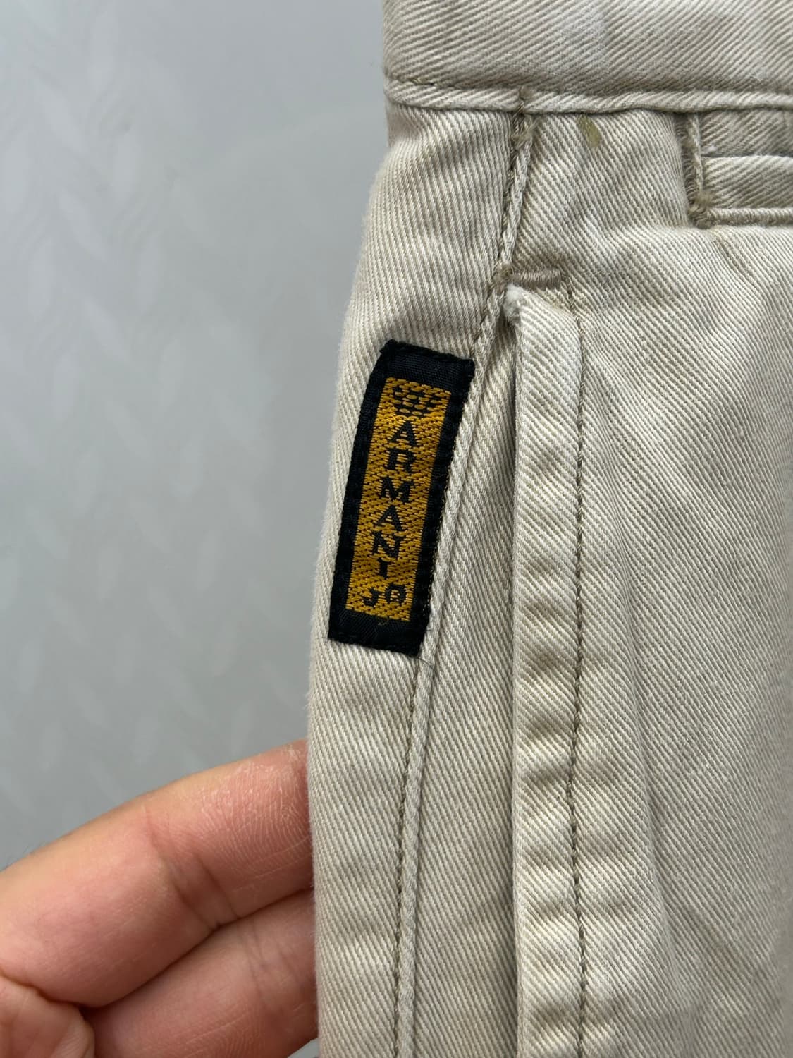 아르마니 진스 빈티지 베이지 치노 쇼츠 하프팬츠 36 상품이미지3