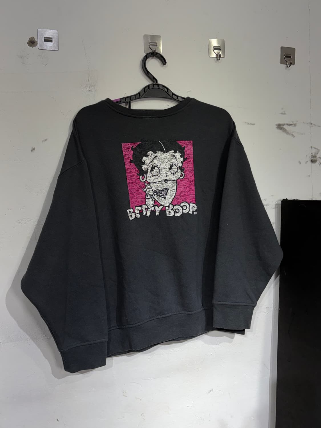 일본빈티지 베티붑 차콜 프린팅 오버핏 맨투맨 상품이미지7