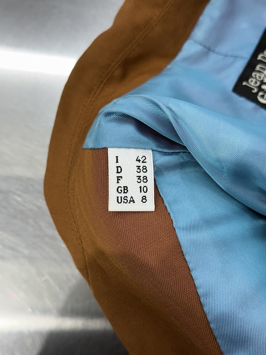 장 폴 고티에 펨므 카멜 싱글 브레스티드 커프스 턱 블레이저 자켓 상품이미지8