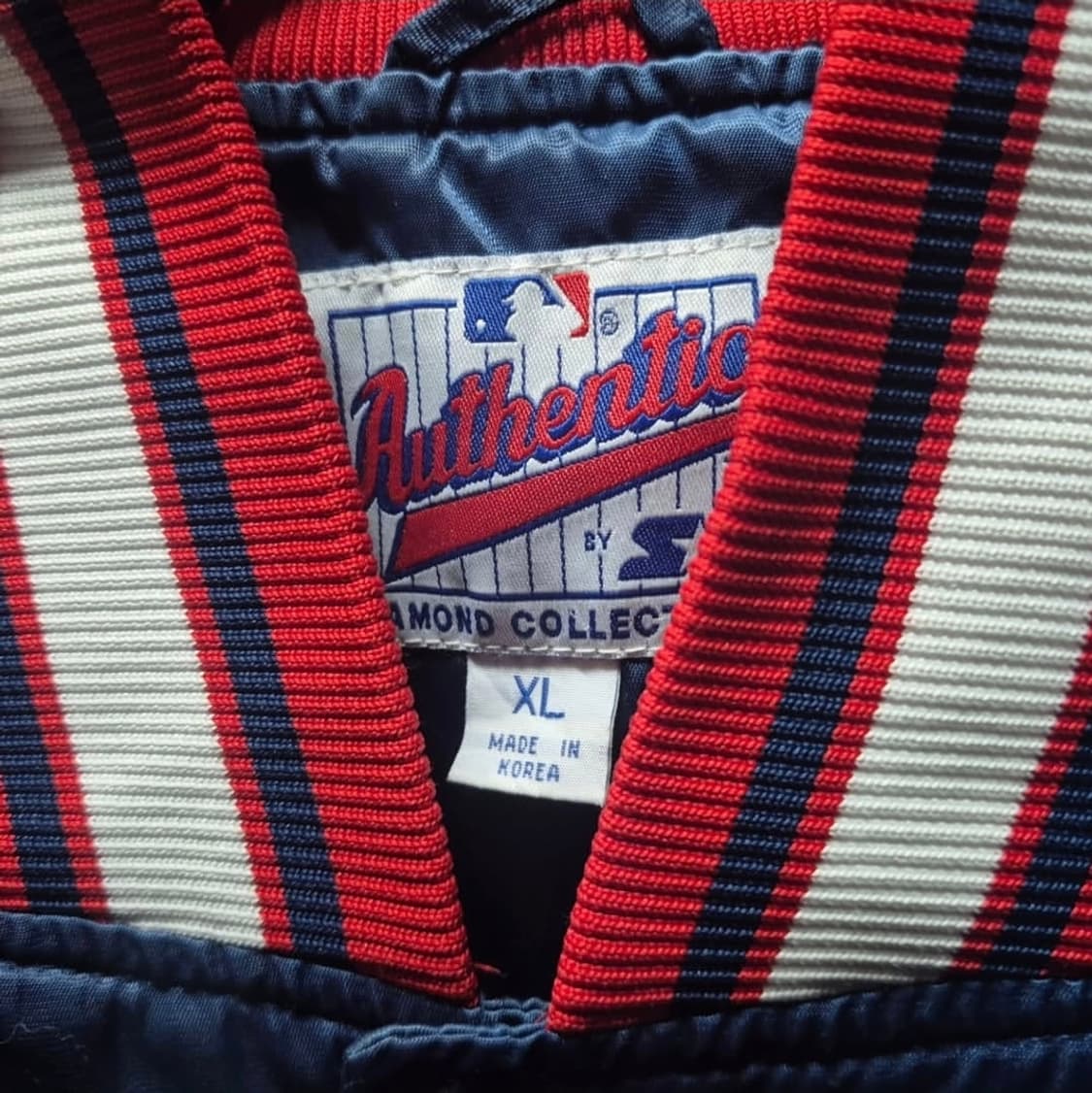 90's 스타터 클리블랜드 인디언스 빈티지 새틴 바시티 자켓 XL 상품이미지2