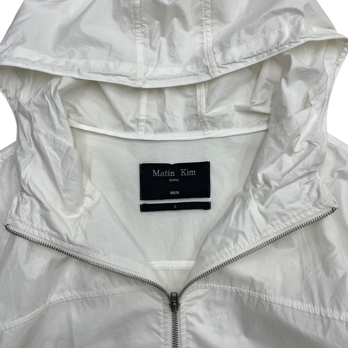 마뗑킴 화이트 후드 바람막이 L 상품이미지6