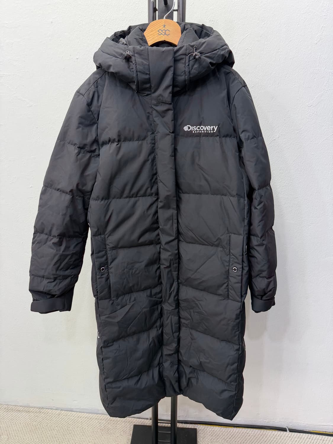 정품) 디스커버리 블랙 롱패딩 95 상품이미지1