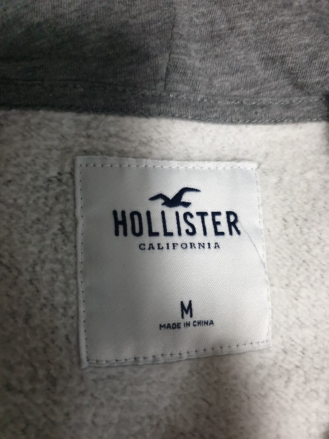 홀리스터 2선 암밴드 기모 후드집업 그레이 (M) 상품이미지3