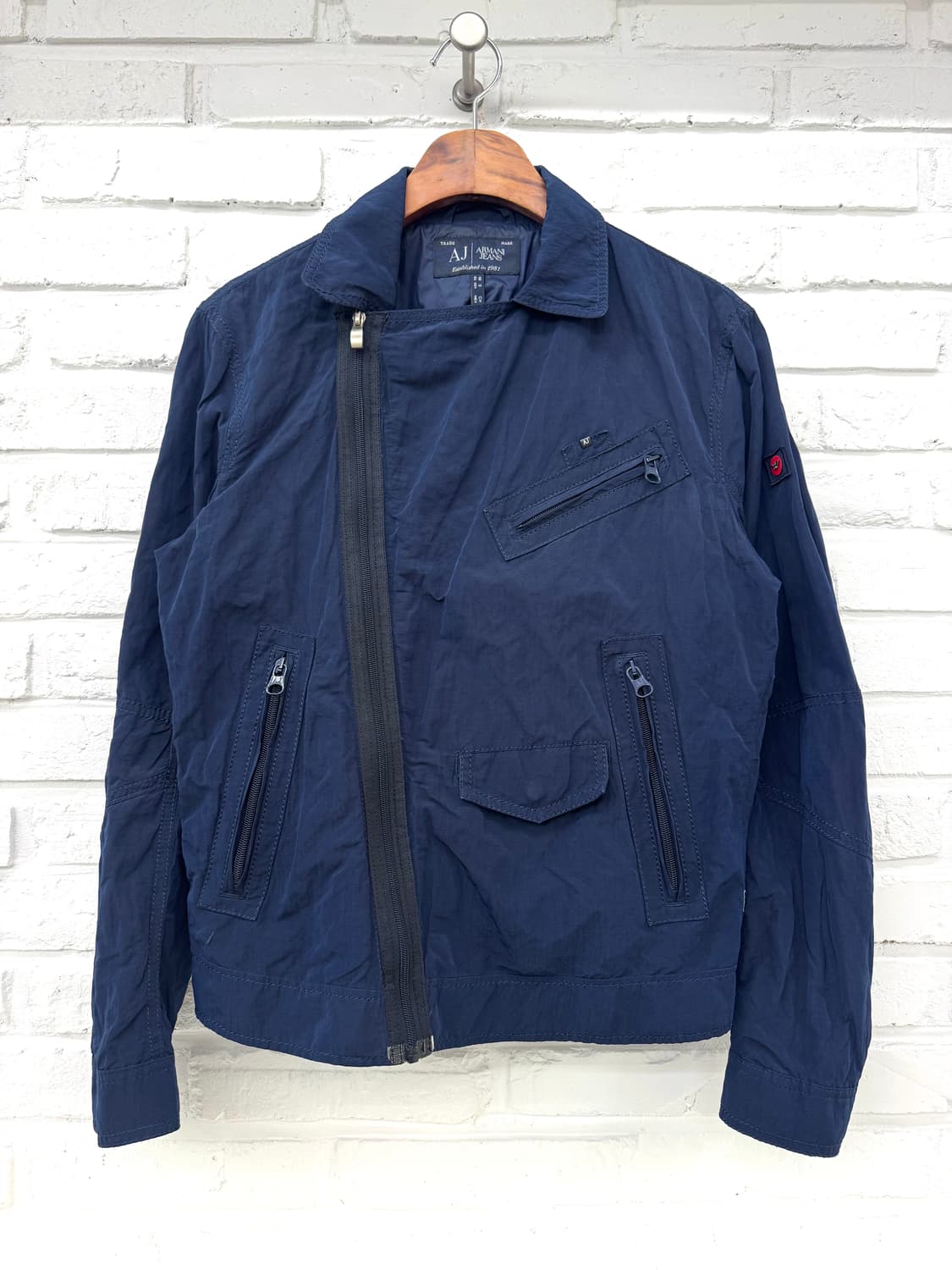 아르마니 진스 블루 나일론 바람막이 자켓 상품이미지3