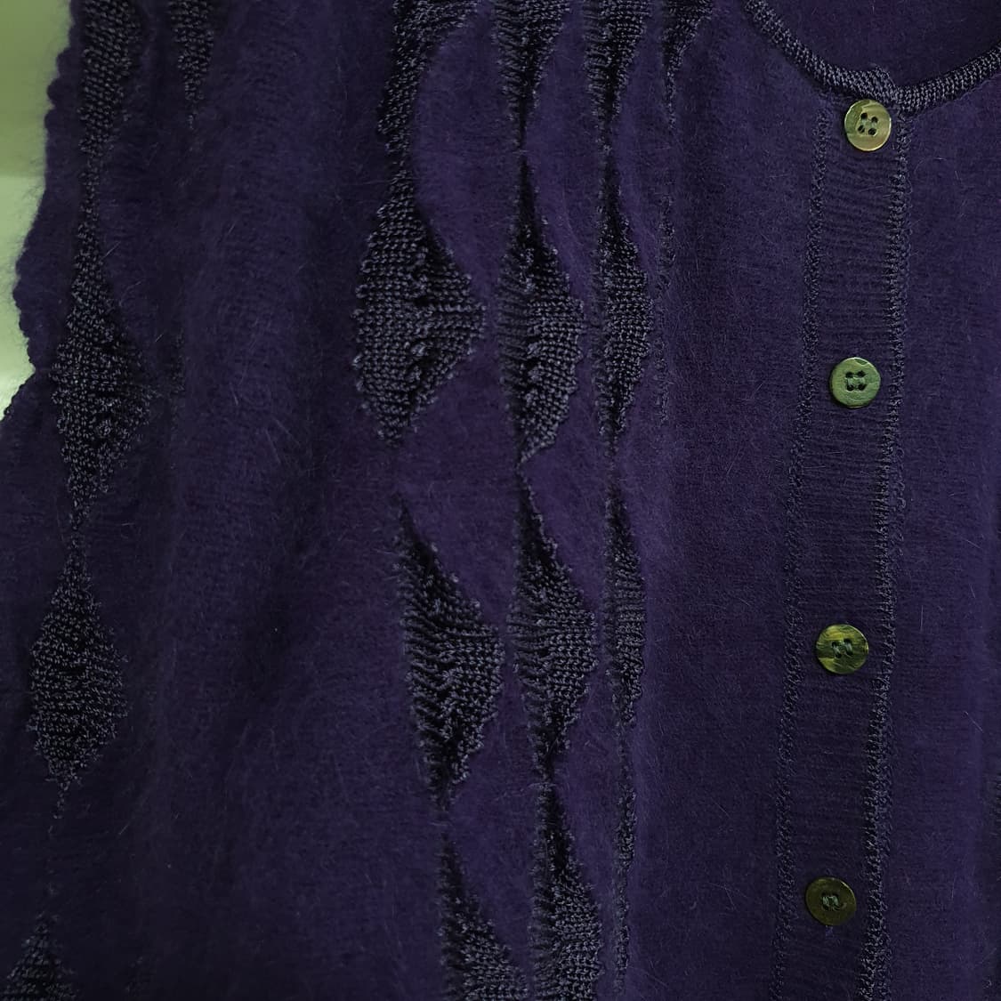 빈티지 포도맛 앙고라 느낌 가디건 상품이미지4